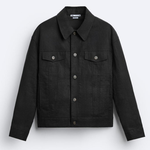 Zara Men’s Linen Jacket Sz-L - Picture 7 of 10